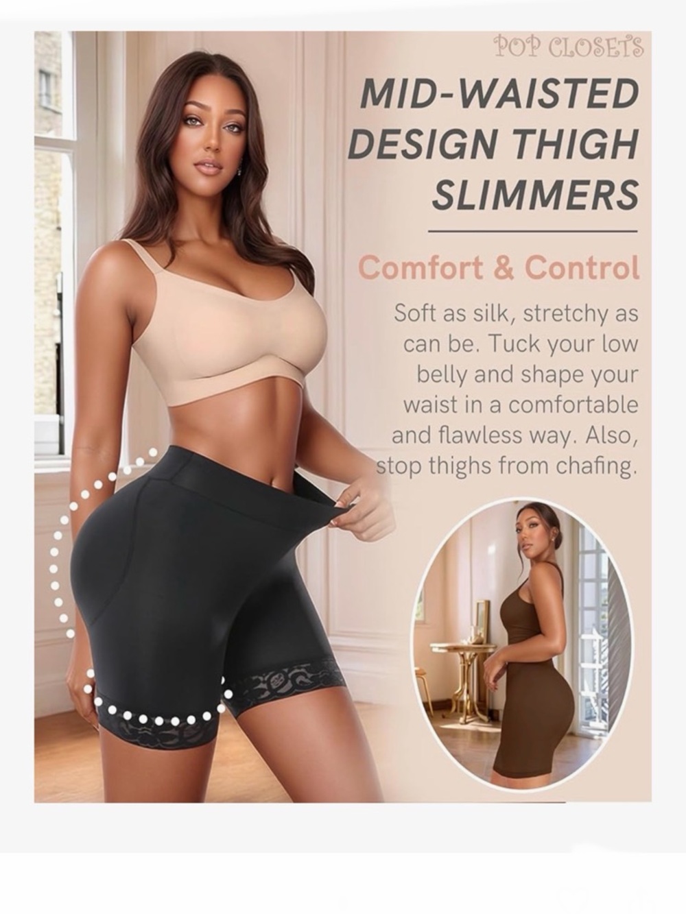 POP CLOSETS Women👩🏻Butt Lifter Padded Lace Shapewear Sz 4X - Picture 6 of 6